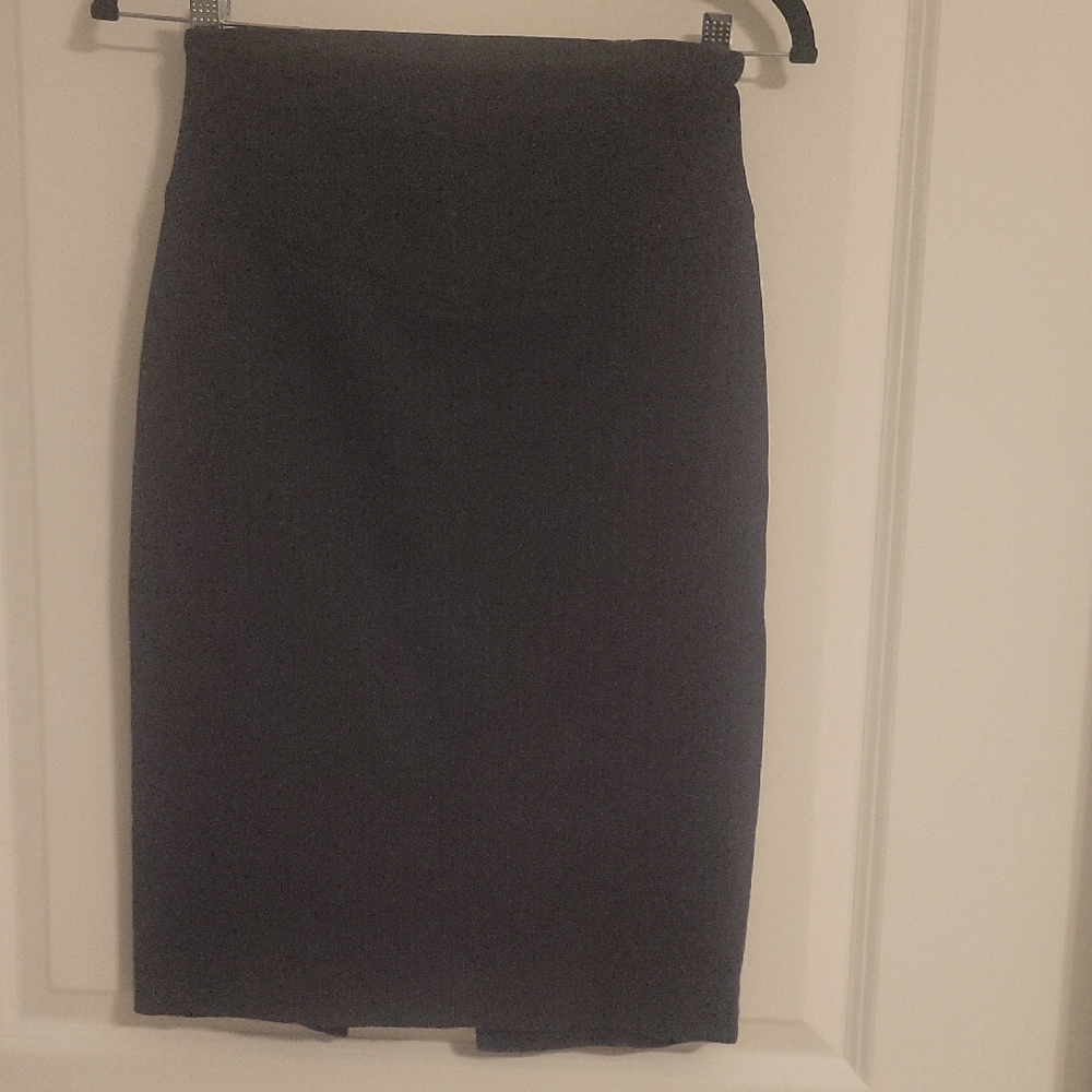 Express Classic Charcoal Pinstriped Pencil Skirt